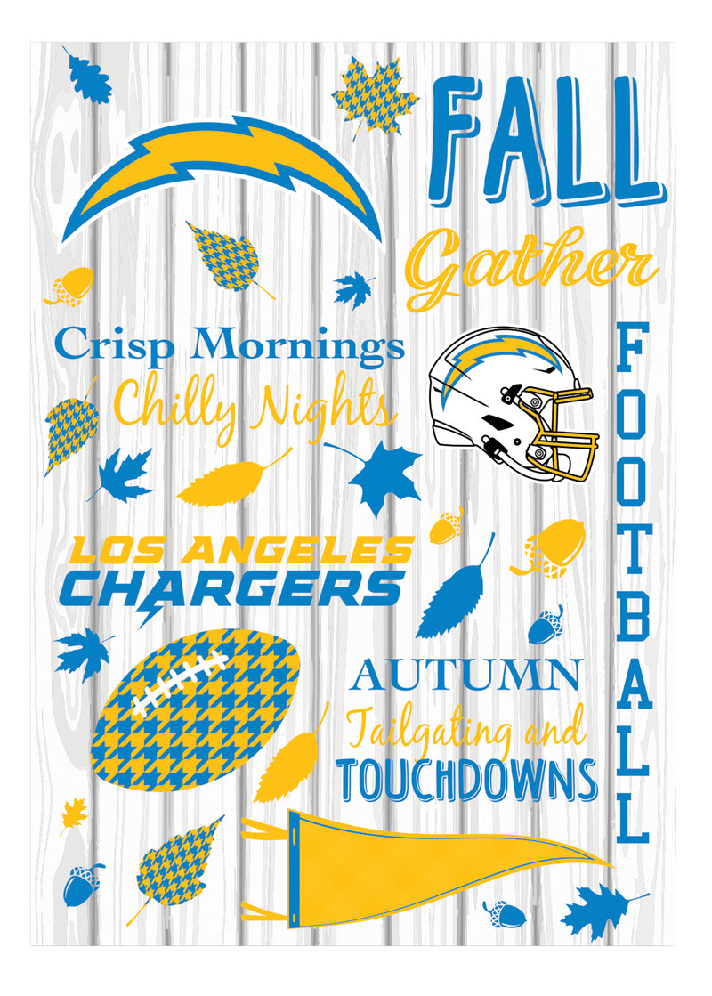 Los Angeles Chargers, Moire Flag, House Size, Fall Seasonal,13m3825