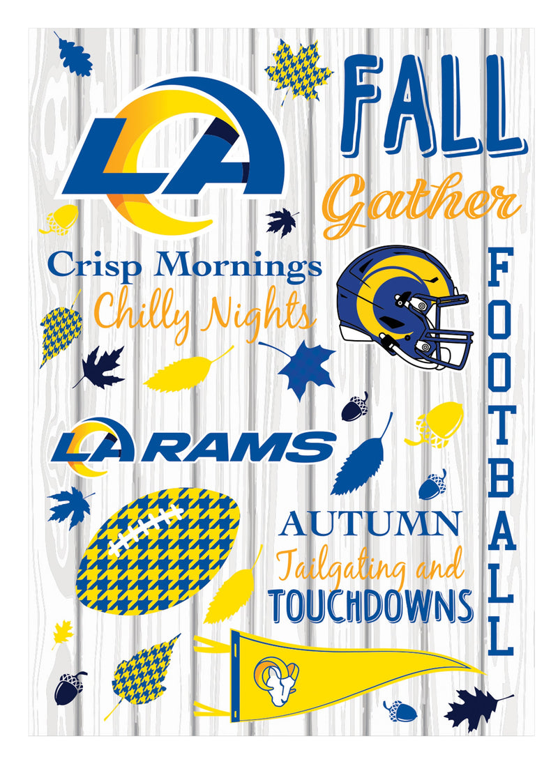 Los Angeles Rams, Moire Flag, House Size, Fall Seasonal,13m3828