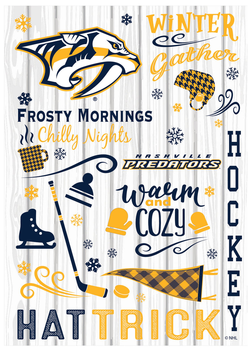 Nashville Predators, Moire Flag, House Size, Fall Seasonal,13m4365