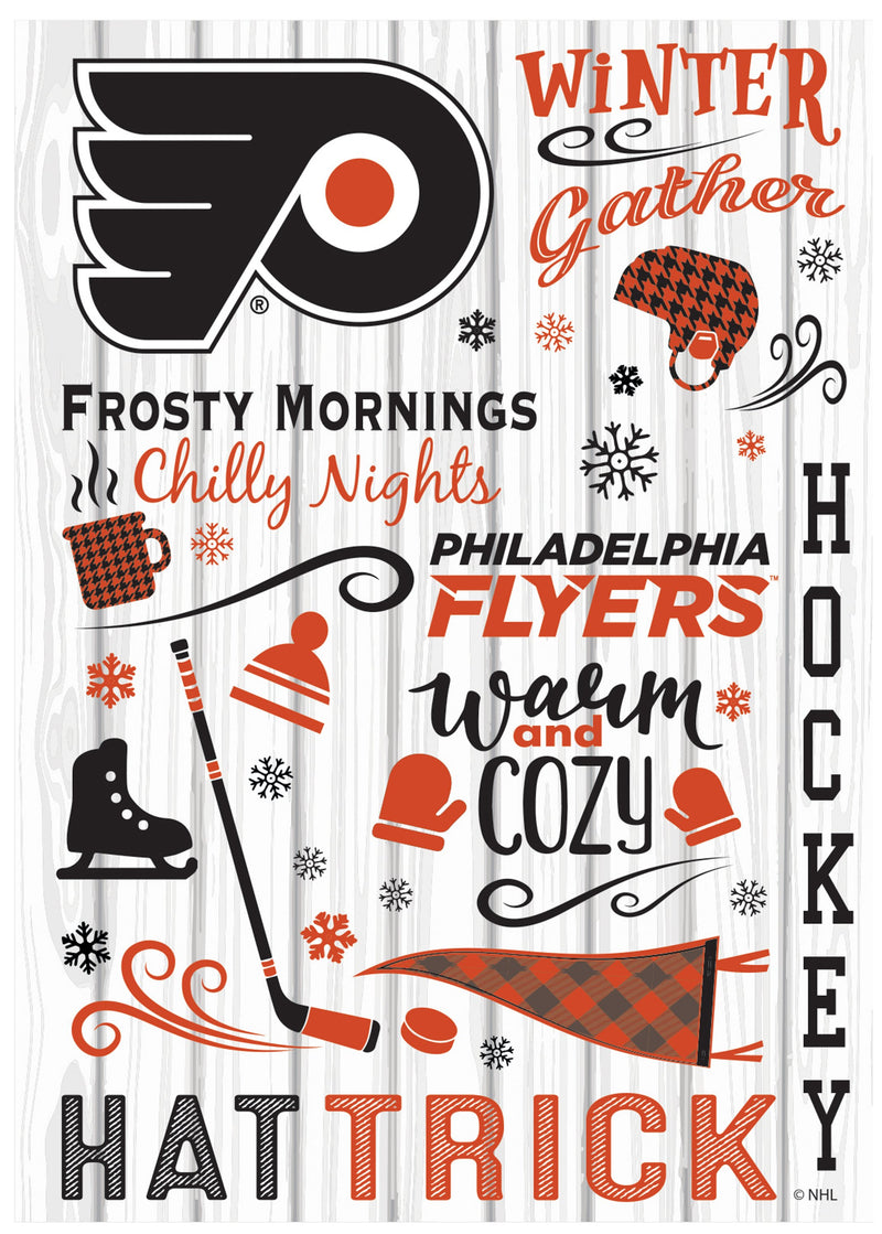 Philadelphia Flyers, Moire Flag, House Size, Fall Seasonal,13m4370