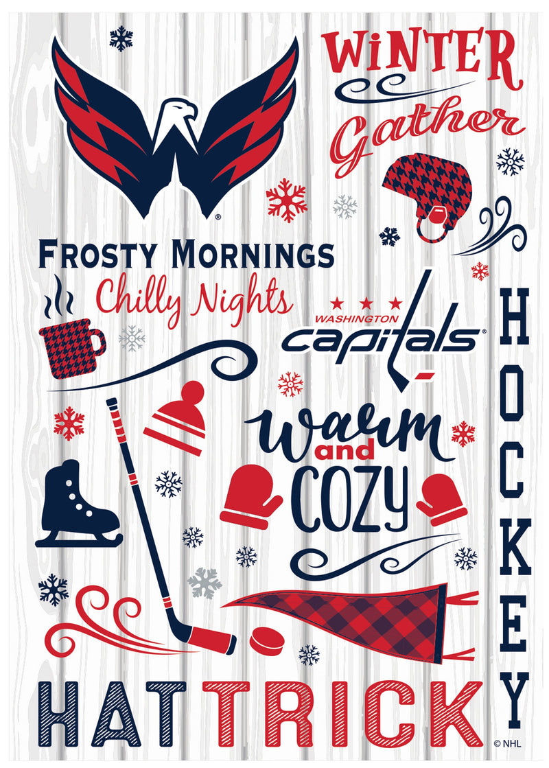 Washington Capitals, Moire Flag, House Size, Fall Seasonal,13m4378