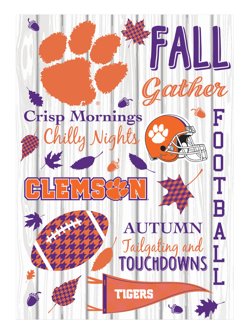 Clemson University, Moire Flag, House Size, Fall Seasonal,13m912