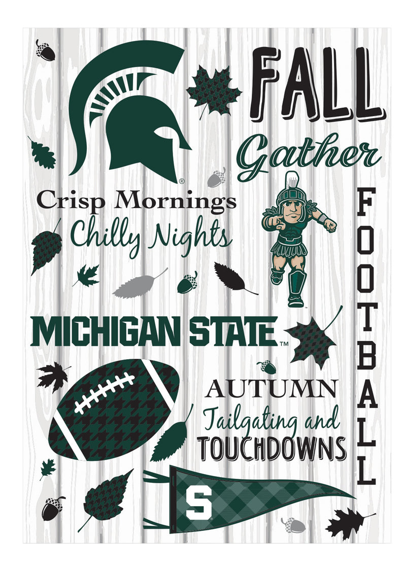 Michigan State University, Moire Flag, House Size, Fall Seasonal,13m971