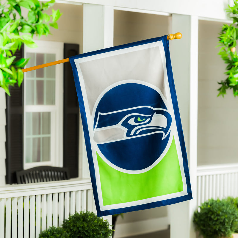 Flag, DS Burlap, Reg, Seattle Seahawks,13nb3827