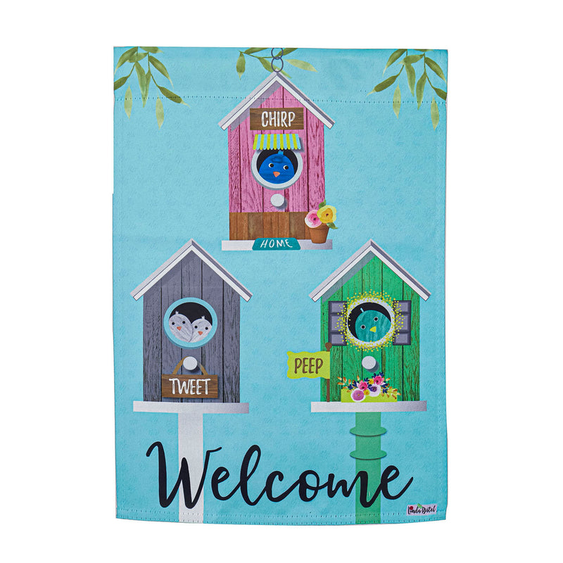 Birdhouse Friends House Suede Flag,13s10334