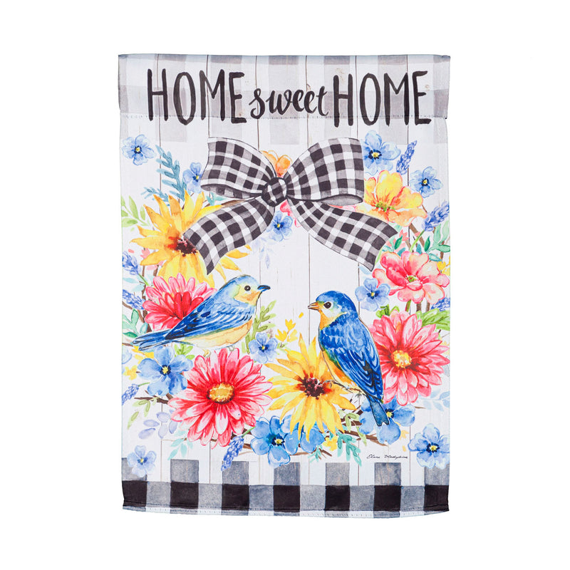 Spring Bird Wreath House Suede Collection,13s10337