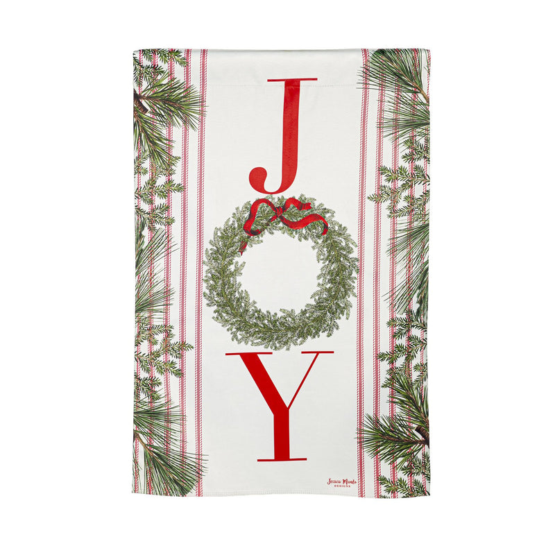 Joy Wreath House Suede Flag,13s10626