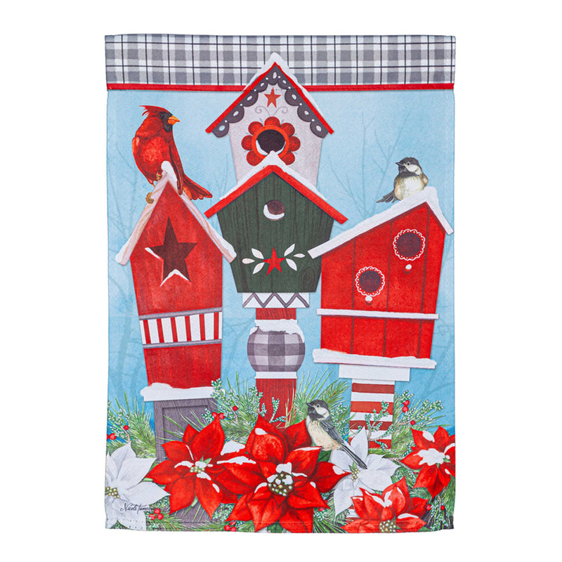 Snow Birdhouses Suede House Flag,13s10832