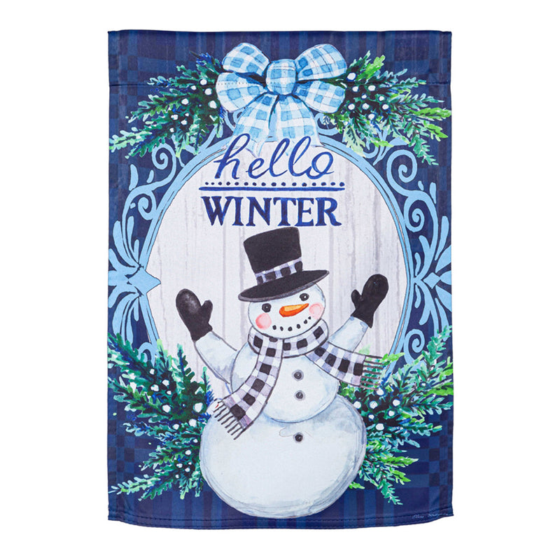 Winter Snowman Suede House Flag,13s11082