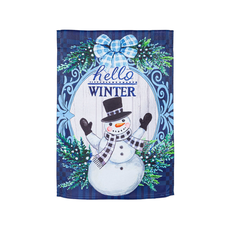 Winter Snowman Suede House Flag,13s11082