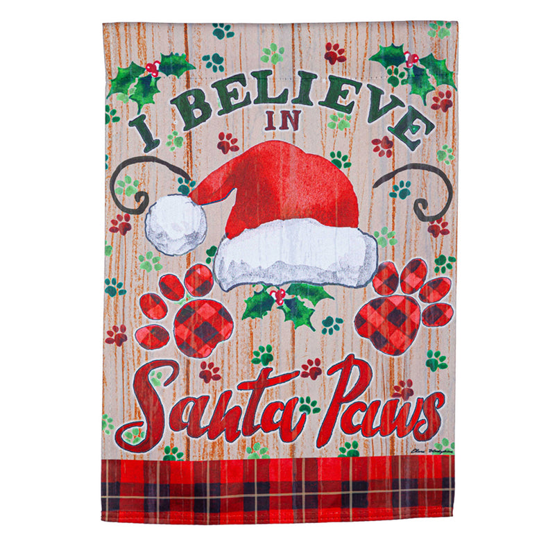 Santa Paws Suede House Flag,13s11135