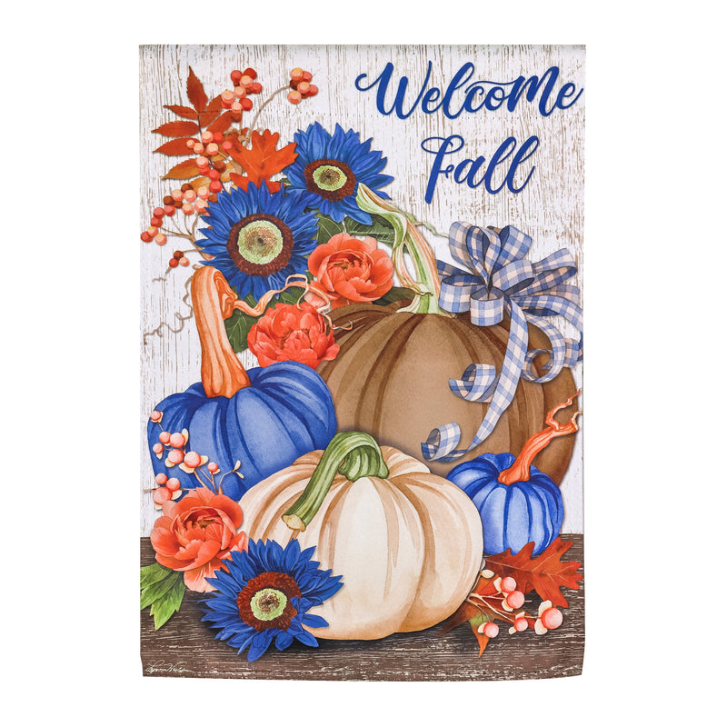 Welcome Fall Neutral House Suede Flag,13s11171