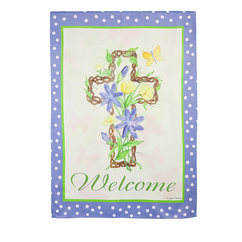 Easter Welcome Suede House Flag,13s11266