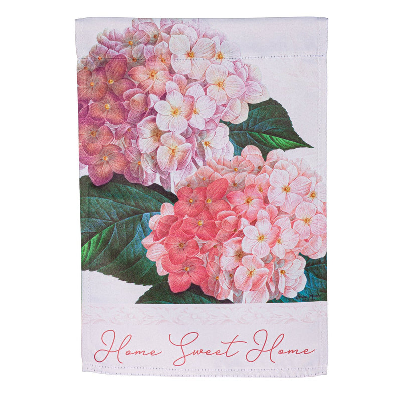 Pink Hydrangea Suede House Flag,13s11274