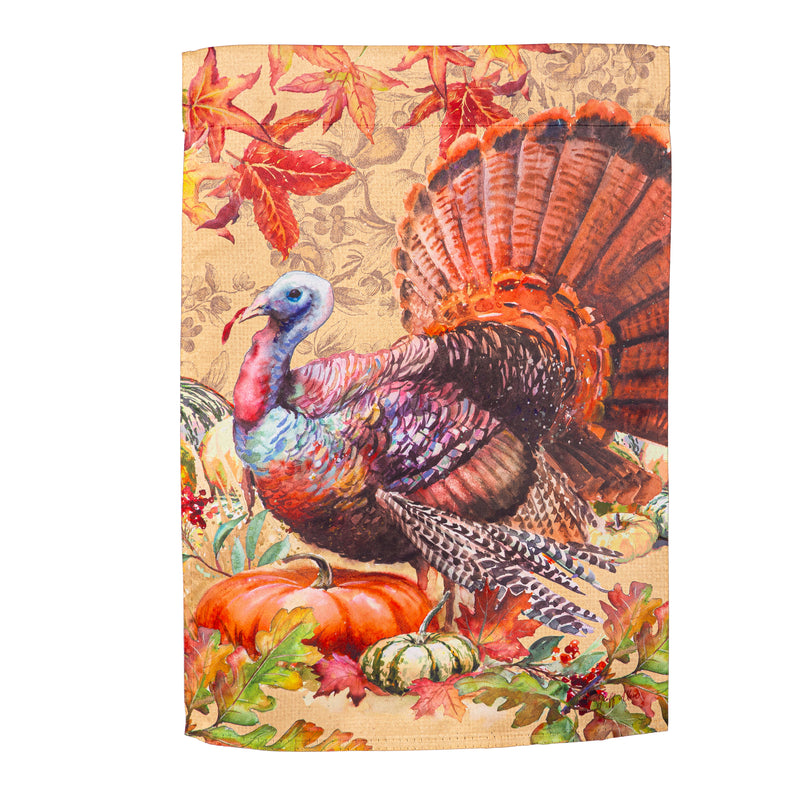 Thanksgiving Turkey Suede House Flag,13s11577