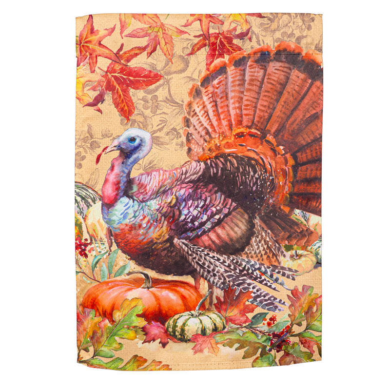 Thanksgiving Turkey Suede House Flag,13s11577