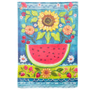 Folk Sunflower Suede House Flag,13s11715