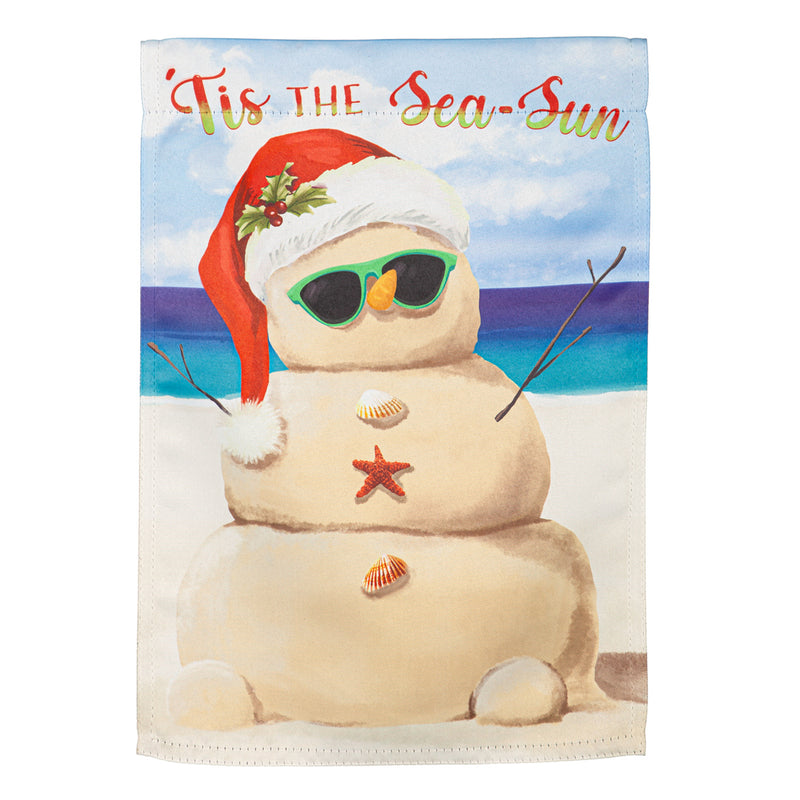 Sand Snowman Suede House Flag,13s11722