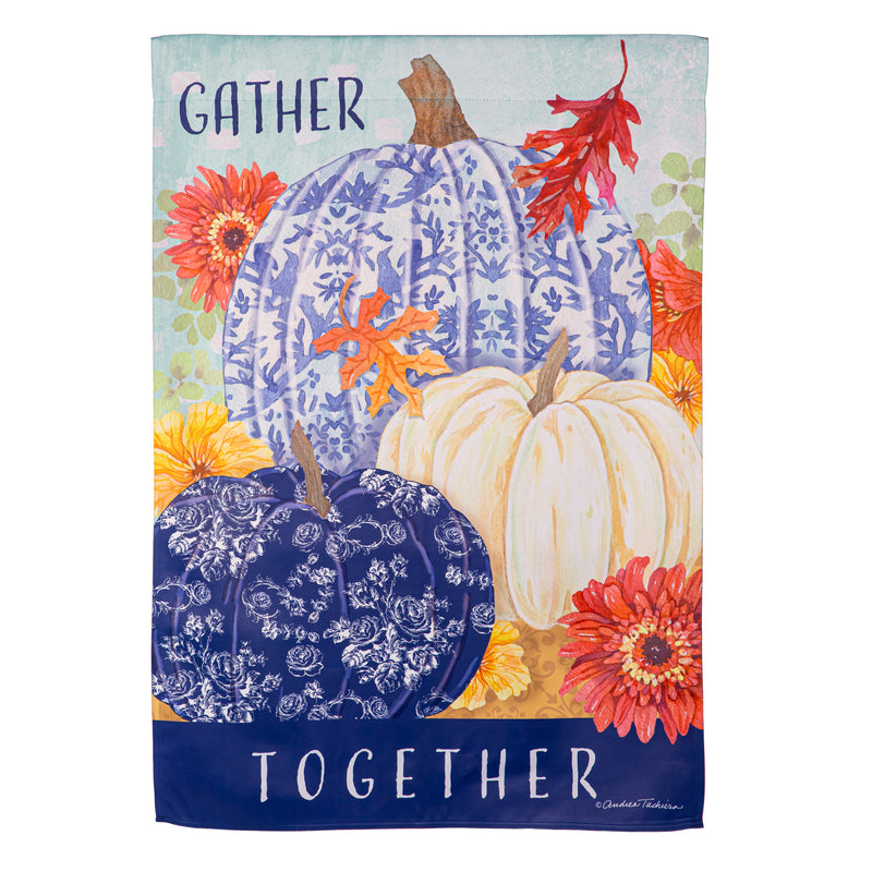 Changing Seasons Pumpkins Suede House Flag,13s11758