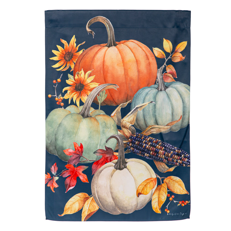 All Things Pumpkins Suede House Flag,13s11933