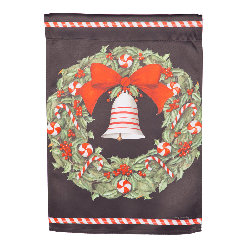 Christmas Bell and Wreath Suede House Flag,13s12204