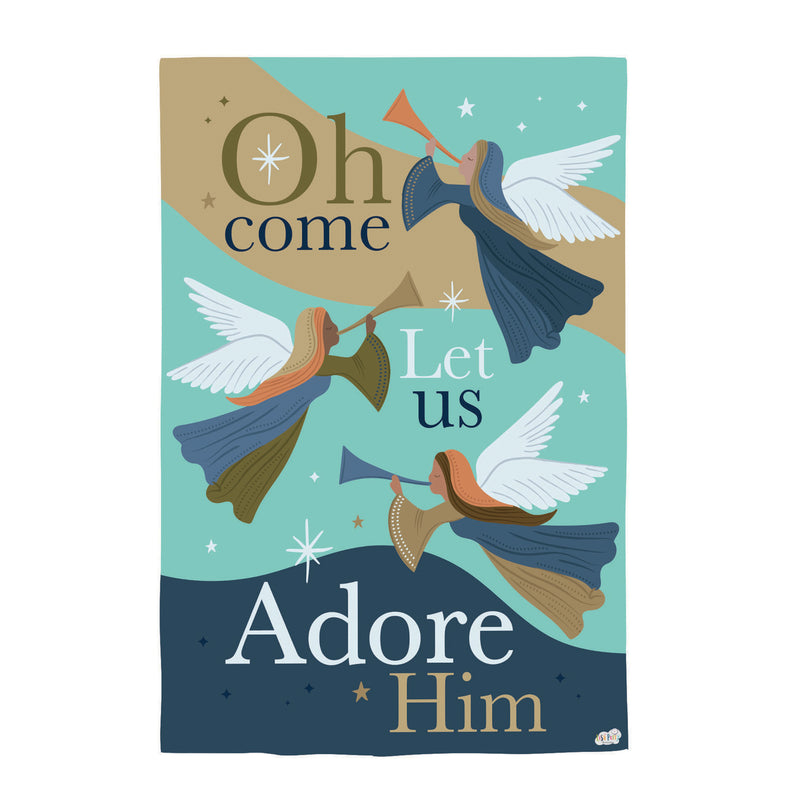 Oh Come Let Us Adore Him Suede House Flag,13s12214