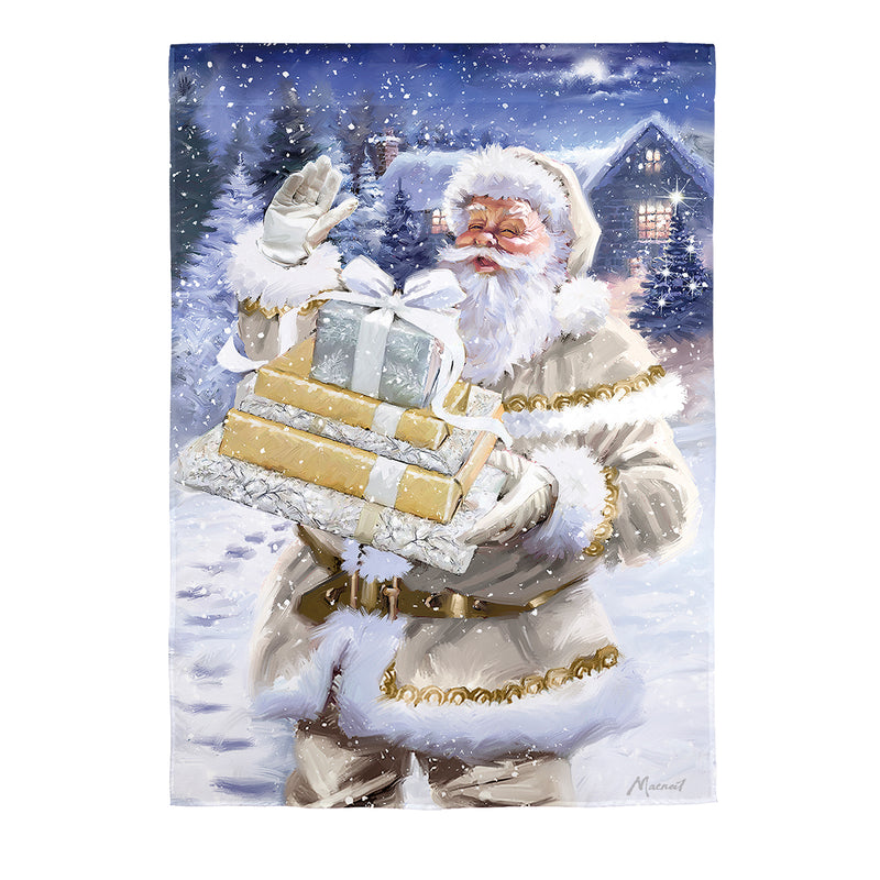 Santa and Presents Suede House Flag,13s12437