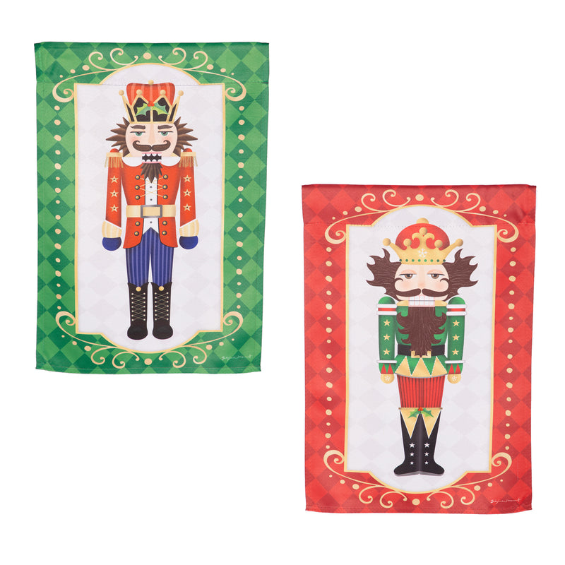 Trio Nutcracker Reversible Suede House Flag,13s12445fb