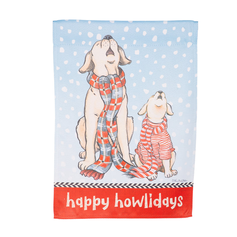 Winter Pups Suede House Flag,13s12499