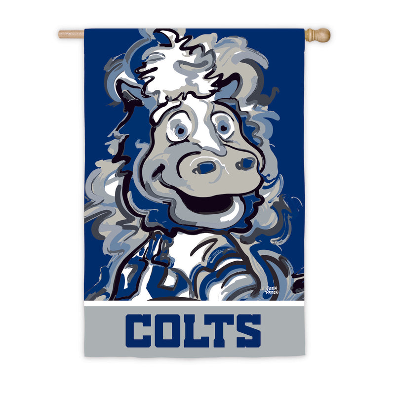 Evergreen Flag,Indianapolis Colts, Suede REG Justin Patten,29x0.2x43 Inches