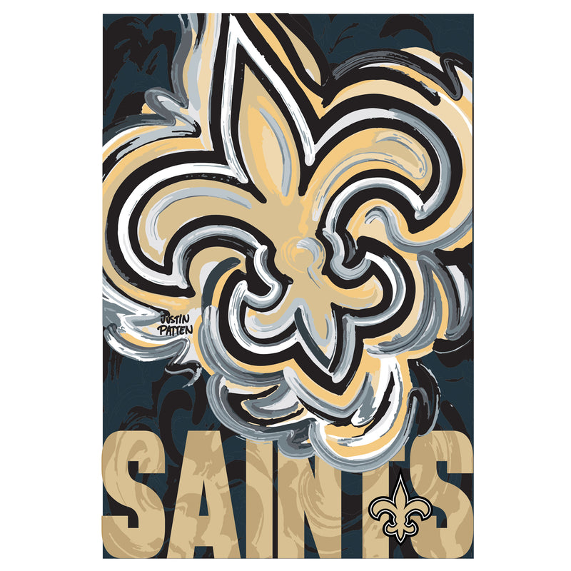 New Orleans Saints, Suede REG, Justin Patten Logo,13s3819jpal