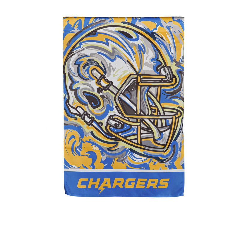 Evergreen Flag,Los Angeles Chargers, Suede REG Justin Patten,0.2x29x43 Inches