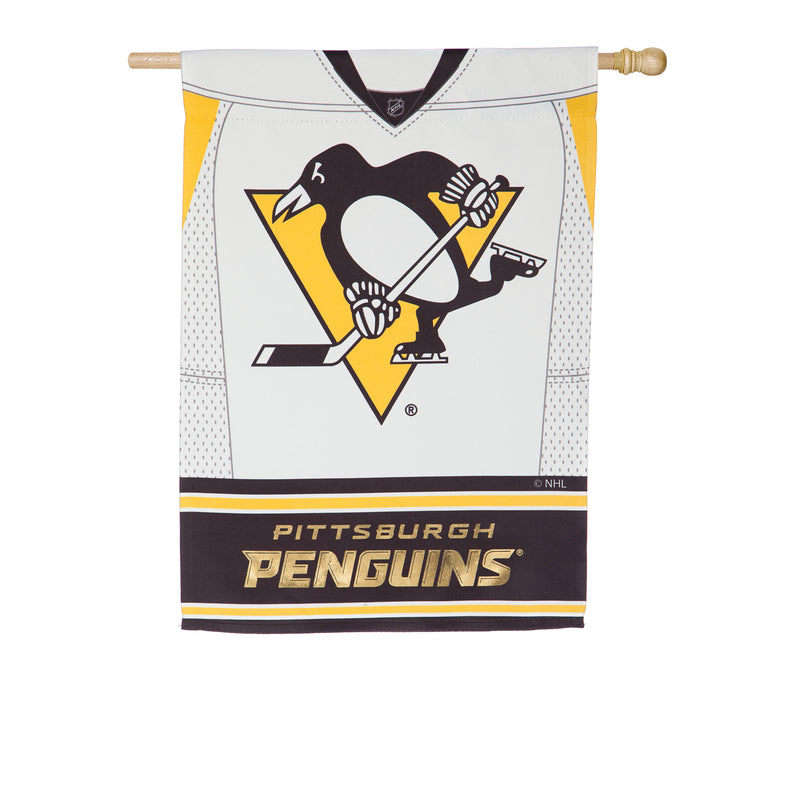 Evergreen Flag,Flag, DS Suede, Foil, Reg, Jersey, Pittsburgh Penguins,43x0.1x29 Inches