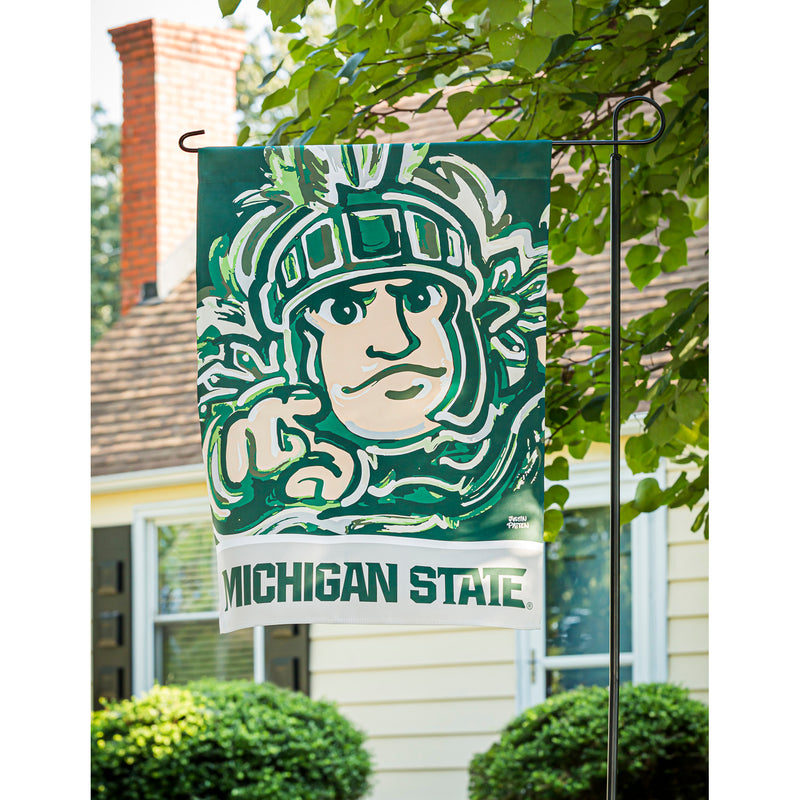 Evergreen Flag,University Of Michigan, Suede REG Justin Patten,29x43x0.2 Inches
