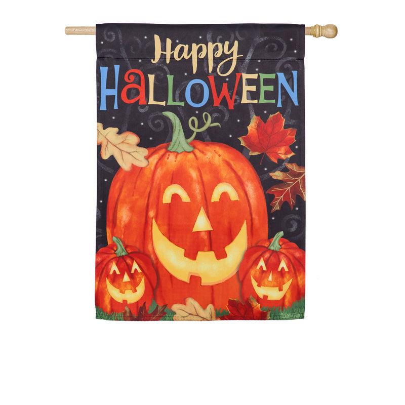 Haunted Halloween House Suede Flag, 0.2"x29"inches