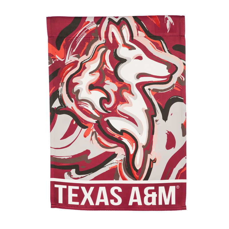 Evergreen Flag,Texas A&M, Suede REG Justin Patten,29x43x0.2 Inches