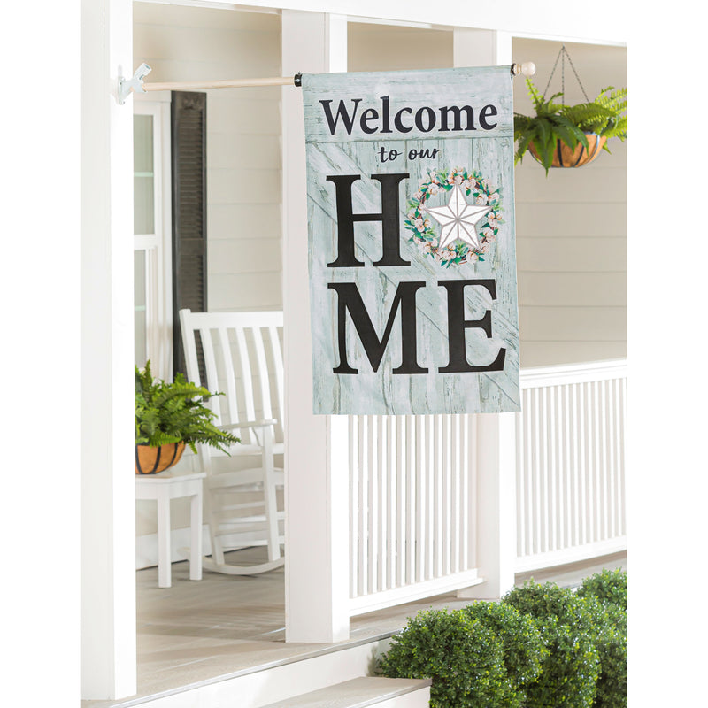 Evergreen Country Star HOME House Burlap Flag, 44'' x 28'' inches