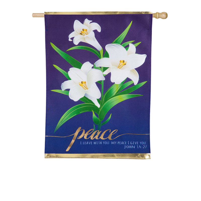 Easter Lilies House Linen Flag,13l9519