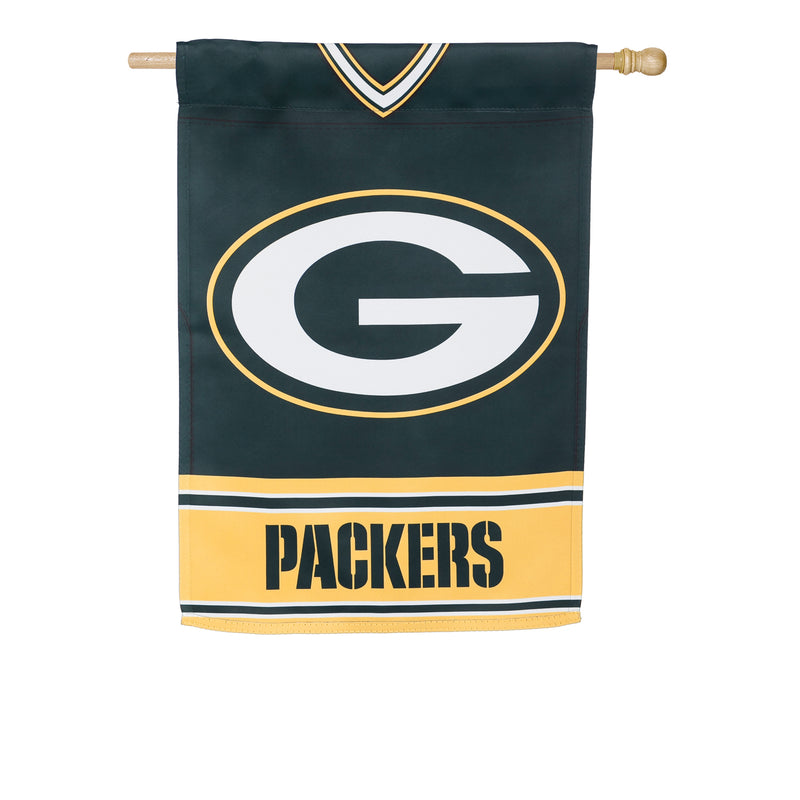 Flag, DS Suede, Foil, Reg, Jersey, Green Bay Packers,13s3811blj