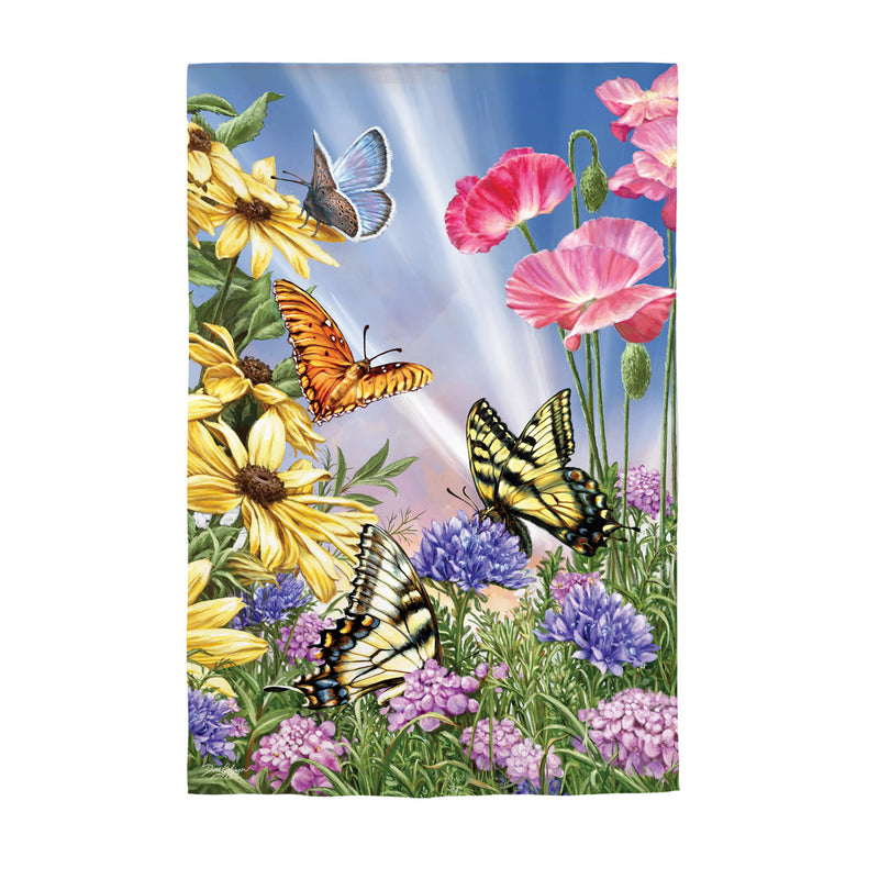 Butterfly Garden House Suede Flag,13s9768