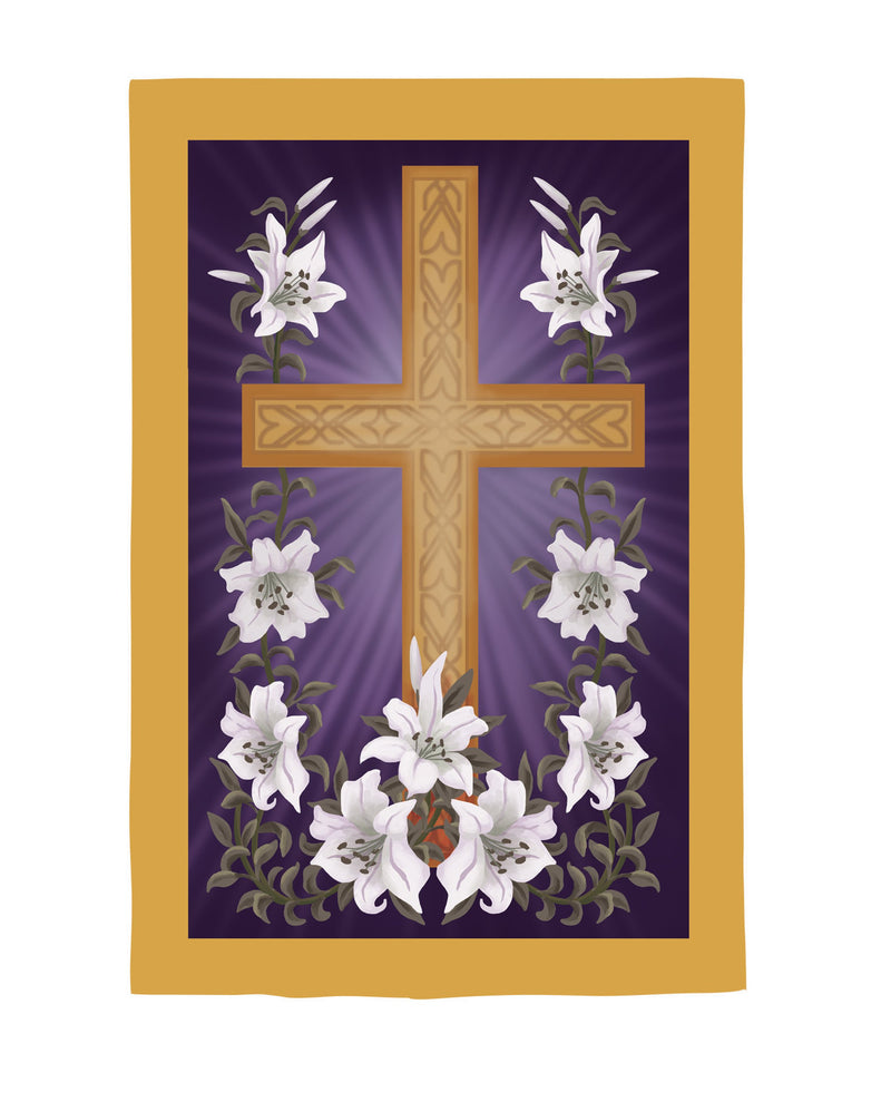 Easter Lilies Suede Garden Flag,14063an