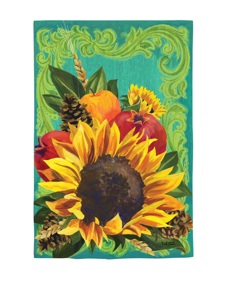 Fall Floral Suede Garden Flag,142046an