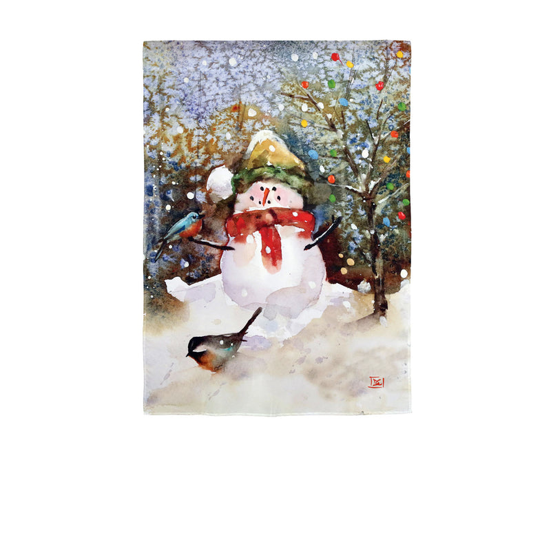 Snowball Garden Satin Flag,14a10114