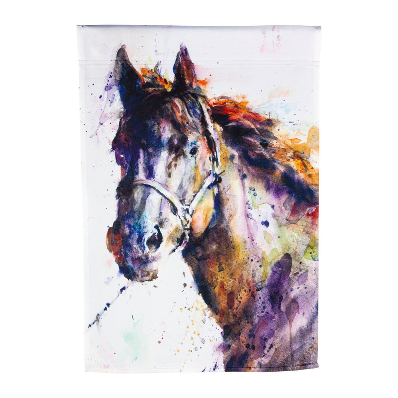 Painted Horse Garden Satin Flag,14a10304