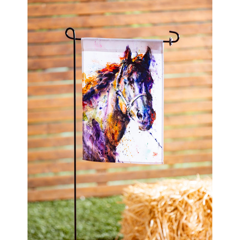 Painted Horse Garden Satin Flag,14a10304