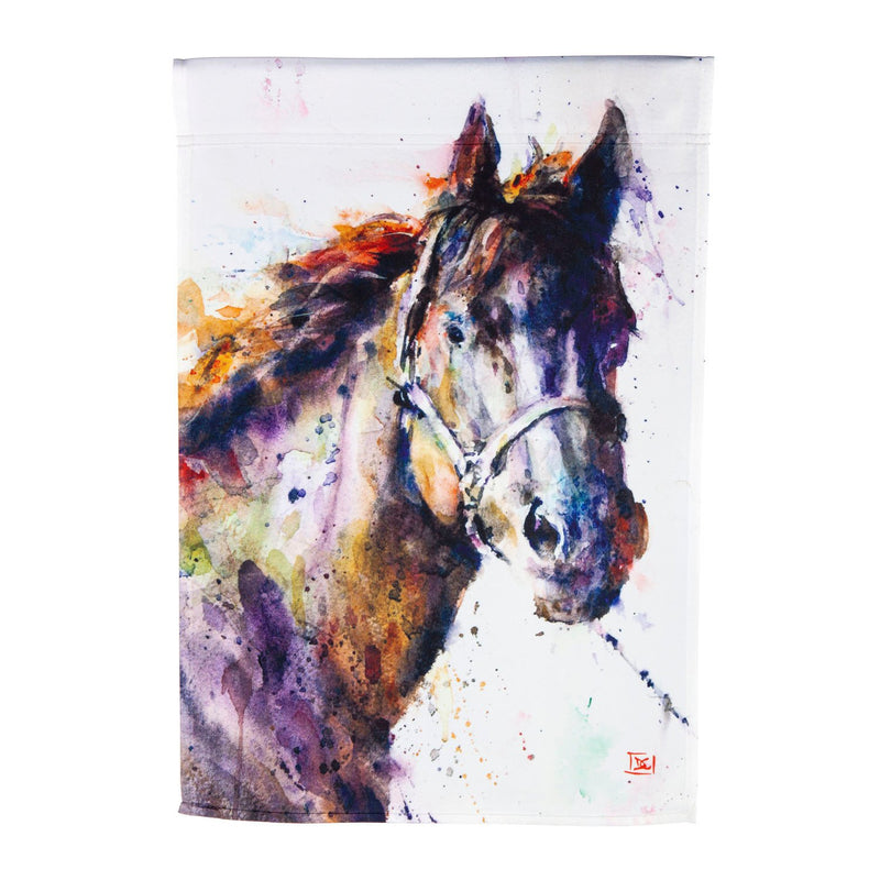 Painted Horse Garden Satin Flag,14a10304