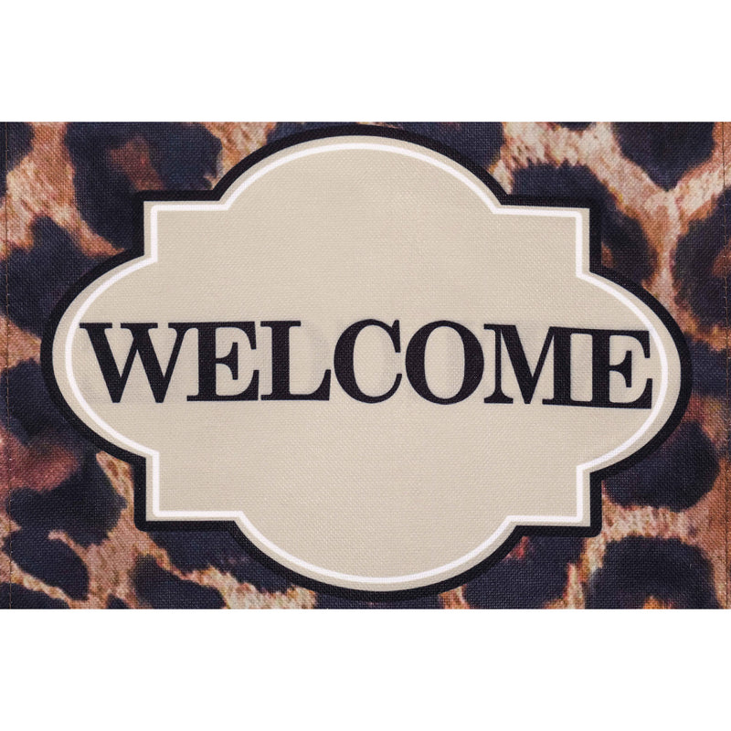 Animal Print Welcome Garden Burlap Flag,14b10033