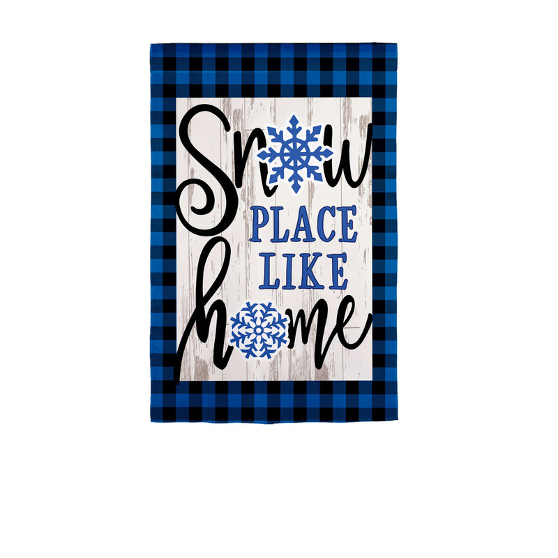 Snow Place Like Home Garden Burlap Flag,14b10107