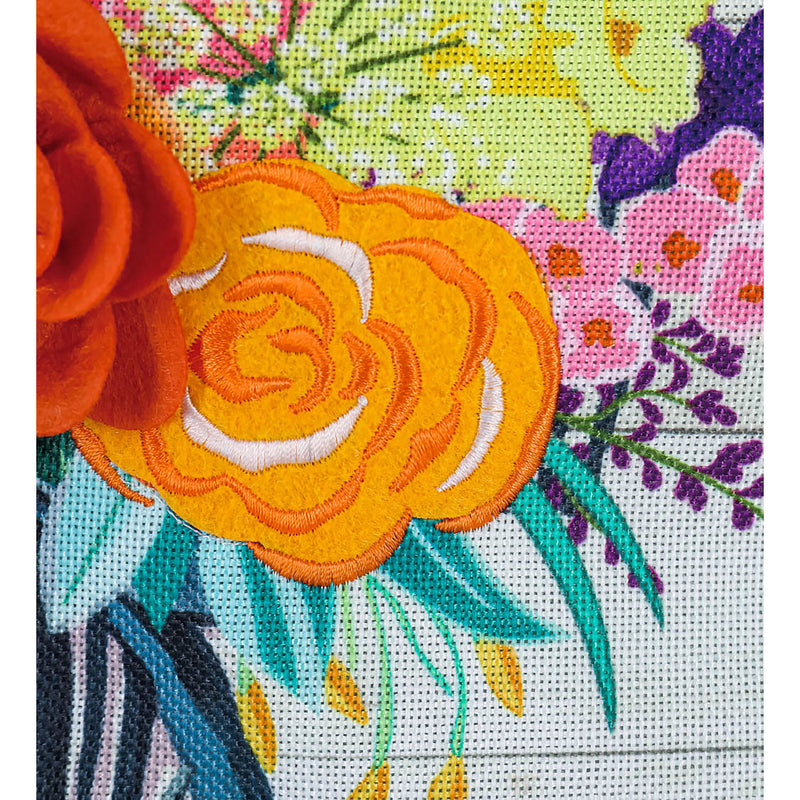 Farmhouse Bicycle Garden Burlap Flag,14b10271