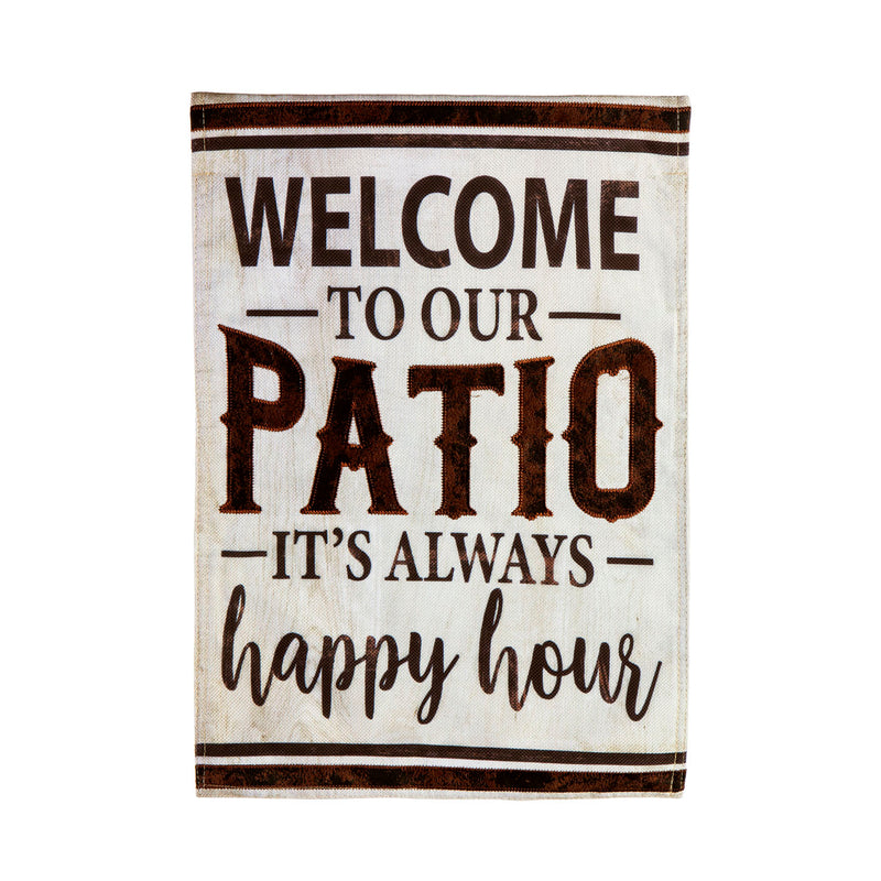 Welcome to Our Patio Garden Burlap Flag,14b10315